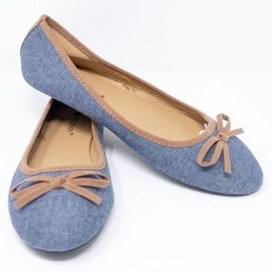 Womens Chatties Ballet Flats Denim Size 7/8